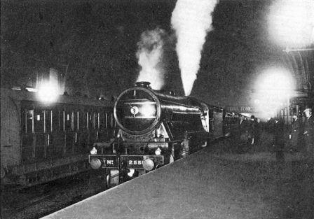 Night_Scotsman_awaiting_departure_from_King's_Cross_(CJ_Allen,_Steel_Highway,_1928)